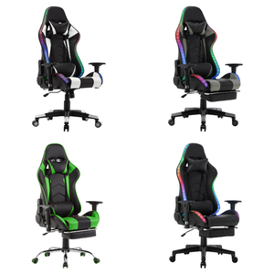 Sillas de Computadora Giratorias de Cuero PU Cómodas al por Mayor, Silla de Juego RGB Negra Personalizada de Alta Calidad para Oficina en Casa - Product Image 6