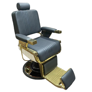 Chaise de barbier inclinable hydraulique robuste pour hommes chaise de salon de coiffure en cuir synthétique pour salon de coiffure et salon de beauté - Product Image 2