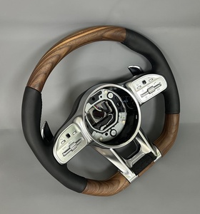 Volante de Madera Personalizado para <span class=keywords><strong>Mercedes</strong></span>-<span class=keywords><strong>Benz</strong></span> <span class=keywords><strong>AMG</strong></span> CLA45 E207 GLC X253 A220 W203 E350 W221 - Product Image 5