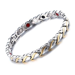 Magnetic <b>Bracelet</b> Zinc Alloy Crystal Rhinestone Unisex Fashion <b>Bangle</b> Geometric Design European Style - Product Image 5