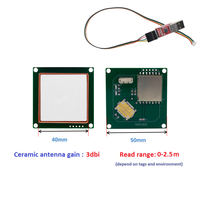 Lector de Módulos RFID UHF Integrado con Antena de 1-5dbi de Ganancia para Raspberry PI ESP32, Módulo de Escritura RFID UHF TTL Integrado