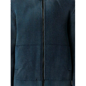 Изысканный винтажный кардиган на молнии из 100% хлопка, плосковязаный, с эффектом кислотной стирки, не скатывается, осенний - Product Image 4