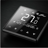 Termostato Digital Táctil Faluokan, Temporizador Multi-idioma, ABS Ignífugo, Memoria de Energía, Control Remoto, Temperatura Ambiente