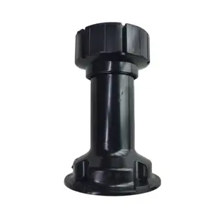 Einstellbare 100 mm schwarze PP-Tischbeine aus Kunststoff für Küchenmöbel-Fittings