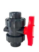 Vanne à boisseau sphérique double union en UPVC JIS, raccord à souder par immersion, vanne manuelle résistante à la corrosion pour les conduites de traitement chimique et de l'eau