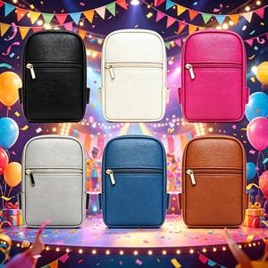 Bolso de Pierna de Piel Sintética PU Lychee, Riñonera Unisex con Correa Ajustable, Bolsa para Teléfono, Riñonera Multicolor para Festivales y Viajes - Product Image 5