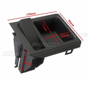 <b>Black</b> Double Hole Car Vehicle Front Center <b>Console</b> Storage Box Coin + Cup Holder for BMW E46 3SERIES 1999-2006 51168217957 - Product Image 5
