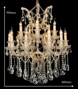 Décorations de salle de luxe, grand lustre en cristal K9 doré, grand lustre Maria Theresa, pour mariage - Product Image 4