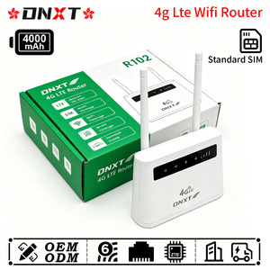 DNXT 4g router LTE Cat4 2.4GHz <b>wifi</b> 6 router 4000mAh WAN/LAN 4g router with sim card 300Mbps WPS <b>wifi</b> router 4g For Office - Product Image 1