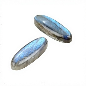 Oferta de Navidad: Piedras de Labradorita Azul Fuego Natural, Lisas, Ovaladas, de 10x25 mm, para Joyería, Tamaño Calibrado - Product Image 1