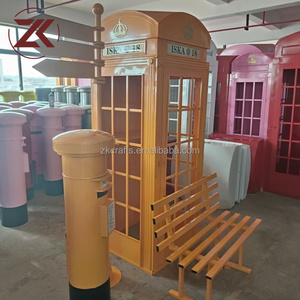 ZKAI Hot Selling Telephone Booth <strong>Post</strong> <strong>Box</strong> Street Sign Chair Suitable for London Theme British Party <strong>Wedding</strong> Photo Props - Product Image 2