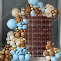 Panneaux décoratifs rétro Maillard scintillants en plastique couleur café chocolat pour Pâques, décoration de fête, installation facile, activité artistique, anniversaire