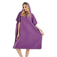 Poncho de surf à capuche pour adultes avec impression personnalisée à séchage rapide Serviette de poncho de plage pour piscine à langer