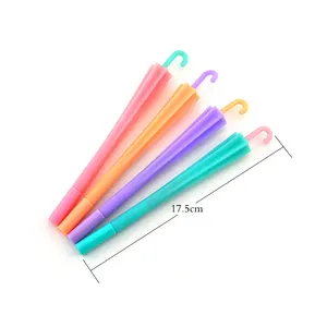 Fancy colorful umbrella shape plastic ball pen custom logo ball pen factory