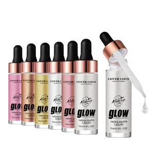 covercoco 6-color high-gloss liquid foundation face and eye brightening liquid facial long-lasting concealer liquid 15g