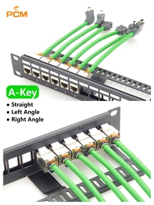 Kabel Keystone CAT6A RJ45 Sudut Kiri IX A-Key IX40G-A-10S-CVL1(7.0) TPU SFTP Fleksibel Tinggi untuk Otomasi Ethernet Industri - Product Image 6