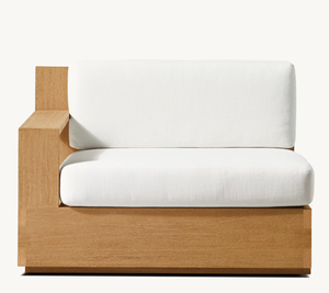 Sassanid extérieur italien modernisme Patio jardin ensembles hôtel de luxe mobilier d'extérieur Marbella teck modulaire u-chaise sectionnelle - Product Image 2