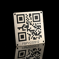 Placa de Identificación de Acero Inoxidable Personalizable con Grabado Láser de Código QR, Placa de Identificación de Aluminio Anodizado con Logotipo en Relieve