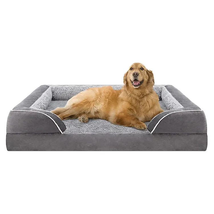 Dog Bed Supplier Wholesale Extra Large Pet Dog Bed Orthopedic Foam /Memory Foam Luxury Dog Bed for Large Pets