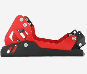 Soporte de Fijación de Rueda Delantera para Remolque de Motocicleta de Acero Rojo con Limitador de Estacionamiento de Neumáticos y Marco - Product Image 6