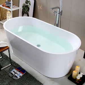 Fashion White Indoor Freestanding Soaking Bathtub Oval Bathroom Extra Large Bath Tub For Adults