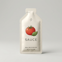 Pochette personnalisée mate de forme spéciale avec fermeture thermoscellée pour l'emballage de sauces et le stockage d'aliments et de condiments
