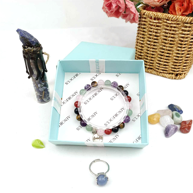 New Arrivals Spiritual Healing Stone Colourful Crystal Jewelry Set Women for Decoration