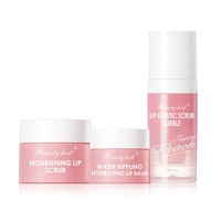 Kit de Soins des Lèvres Naturels de Voyage Tendance: Gommage, Exfoliant, Hydratant, Masque et Baume
