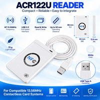 Lecteur de cartes RFID programmable ACR122U 13,56 MHz avec interface USB, lecteur de cartes NFC intelligent pour contrôle d'accès, fabriqué en matériau ABS durable