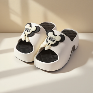 Chanclas de Plataforma Alta de EVA Ligeras y Modernas con Diseño de Girasol para Mujer, Suela Gruesa, para Interiores y Exteriores - Product Image 2