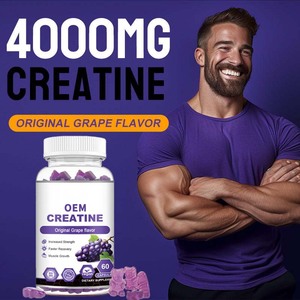 Venta al por mayor 5000mg Creatine Monohydrate Gummies-Suplemento previo al entrenamiento para el crecimiento muscular Resistencia y recuperación para hombres y mujeres - Product Image 5