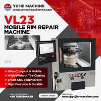 Torno de Reparación de Ruedas de Guía Lineal YUJIE VL23 para Reparación Móvil Individual
