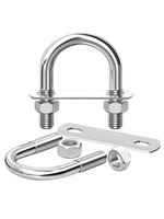Vis à boulon en U en acier inoxydable 304 avec déflecteur d'écrou Carte en forme de U Collier de serrage en forme de U Boucle de fixation Finition zinguée