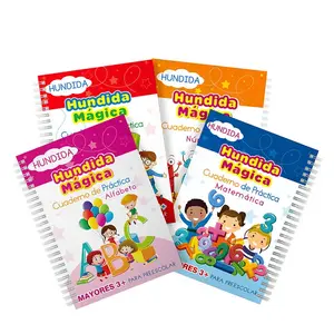 Espanol kaligrafi buku tulis ajaib untuk anak-anak, buku tulisan tangan dapat dipakai ulang, warna Spanyol dan qalaam