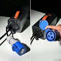 Dispositif de décharge intelligent LNLEE LCD V2L EU-CCS2 pour Tesla DC Port 7500W 32A avec moniteur en temps réel, pistolet de décharge pour véhicules électriques