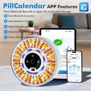Distributeur de pilules intelligent A1310 avec contrôle par application, organisateur de pilules automatique avec rappel vocal, boîte à médicaments verrouillable <span class=keywords><strong>pour</strong></span> personnes âgées - Product Image 6