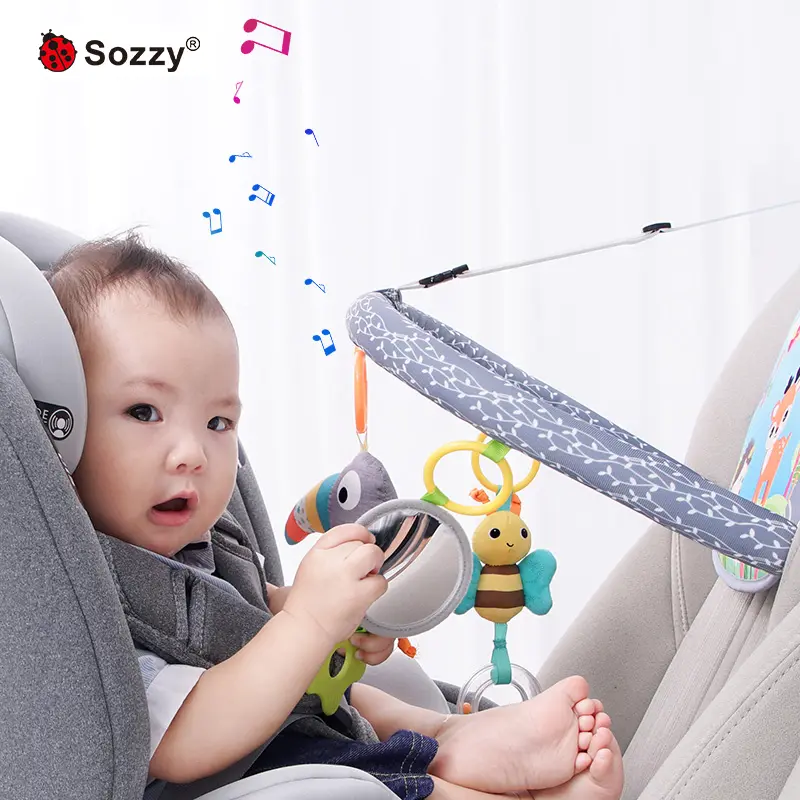 Sozzy music newborn 0 3year car sensory training equipment fidget arch hanging baby toys