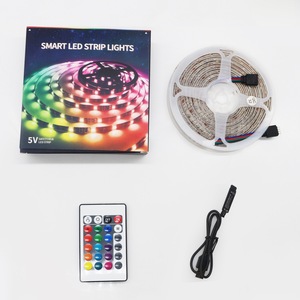 3M 30LEDS RGB תאורה אחורית לטלוויזיה IP65 5V תאורת בית חכם usb KIT IR שלט רחוק 24 מפתחות LED פס SMD5050 RGB LED פס אור