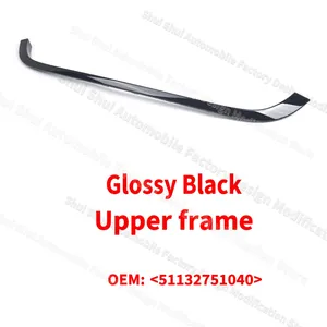 StarNav Pour Mini Cooper R55 R56 2007-2015 Grille de pare-chocs avant en nid d'abeille supérieure et inférieure Bande de garniture extérieure 51132751040 511127 - Product Image 3