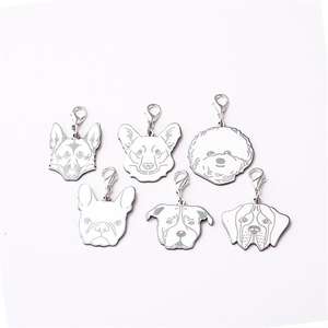 Nouveau métal acier inoxydable Laser lettrage étiquette de chien fabricant vente directe chat et chien accessoires animal Portrait étiquette - Product Image 1