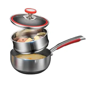 Set peralatan masak pabrikan Tiongkok, Set panci memasak dapur Stainless Steel anti lengket kualitas baik pabrikan Tiongkok