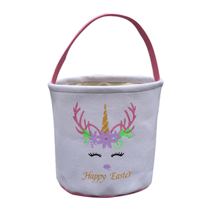 Cestas <span class=keywords><strong>de</strong></span> Pascua <span class=keywords><strong>de</strong></span> Unicornio Multicolores, Adornos Personalizados para el Hogar, Conejito Bordado, Cubo para la Búsqueda <span class=keywords><strong>de</strong></span> Huevos <span class=keywords><strong>de</strong></span> Pascua - Product Image 6