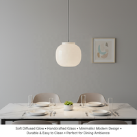 Abat-jour en verre soufflé opale fait main de style européen pour remplacement de lampe, abat-jour suspendu en verre opale blanc pour salle de bain