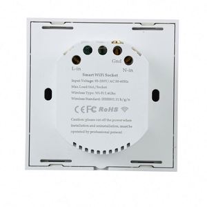 Tuya thông minh cắm wifi thông minh ổ cắm Tempered Glass phổ tường ổ cắm Alexa điều khiển bằng giọng nói thông minh <span class=keywords><strong>USB</strong></span> Loại C Cổng - Product Image 5