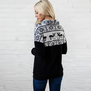 Winter Outerwear Turtleneck <strong>Sweatshirts</strong> Fitspi <strong>Ladies</strong> Elk Long <strong>Sweatshirt</strong> With <strong>Christmas</strong> Hoodies <strong>For</strong> Comfort And - Product Image 4