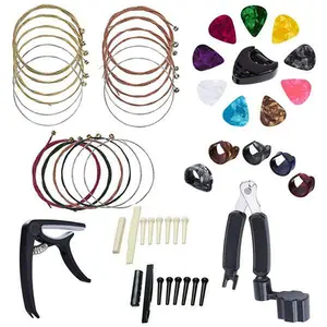 Hot on Guitar repair Luthier Tool Kit three-in-one string change gadget with capo Pick Strings