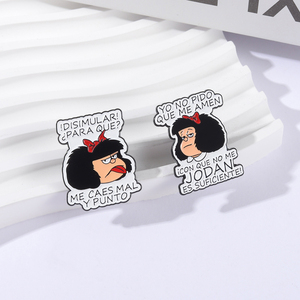 Épingles en émail avec des personnages de bandes dessinées, <span class=keywords><strong>citation</strong></span> espagnole amusante, broche « Yo NoPido Que Me Amen », badge de revers, bijoux, cadeaux pour amis - Product Image 2