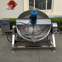Chaudière à vapeur électrique automatique FXS, marmite de cuisson inclinable à gaz en acier inoxydable antiadhésive