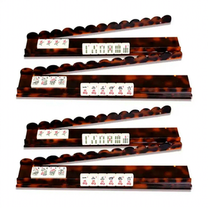 Juego de Mahjong americano acrílico de 7 capas, diseño de Walk With <span class=keywords><strong>Me</strong></span>, azulejos Mahjong 160 personalizados de lujo tallados - Product Image 5