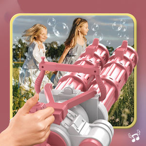 Pistola de Burbujas Automática Continua para Niños, Lanzador de Burbujas con Luces, Pistola de Burbujas Gatling de 10 Orificios con Soporte - Product Image 4